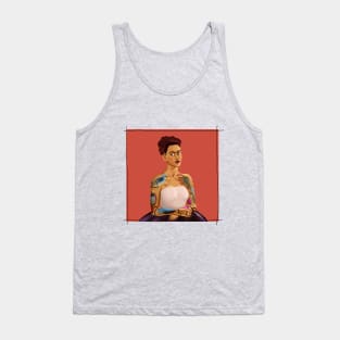 Frida and her Parrots Tank Top